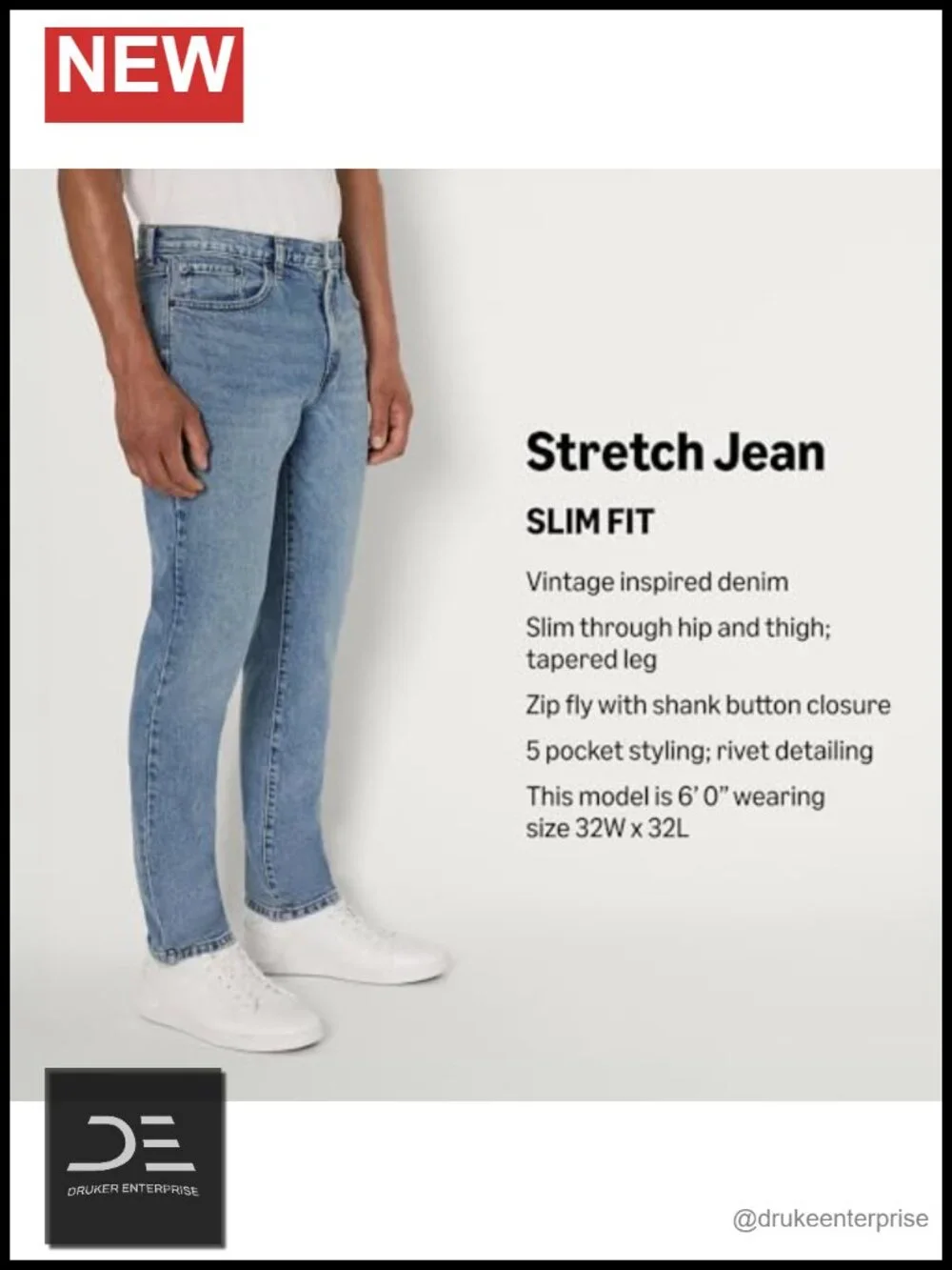 Slim-Fit Men's Jeans - Heavyweight Stretch Denim